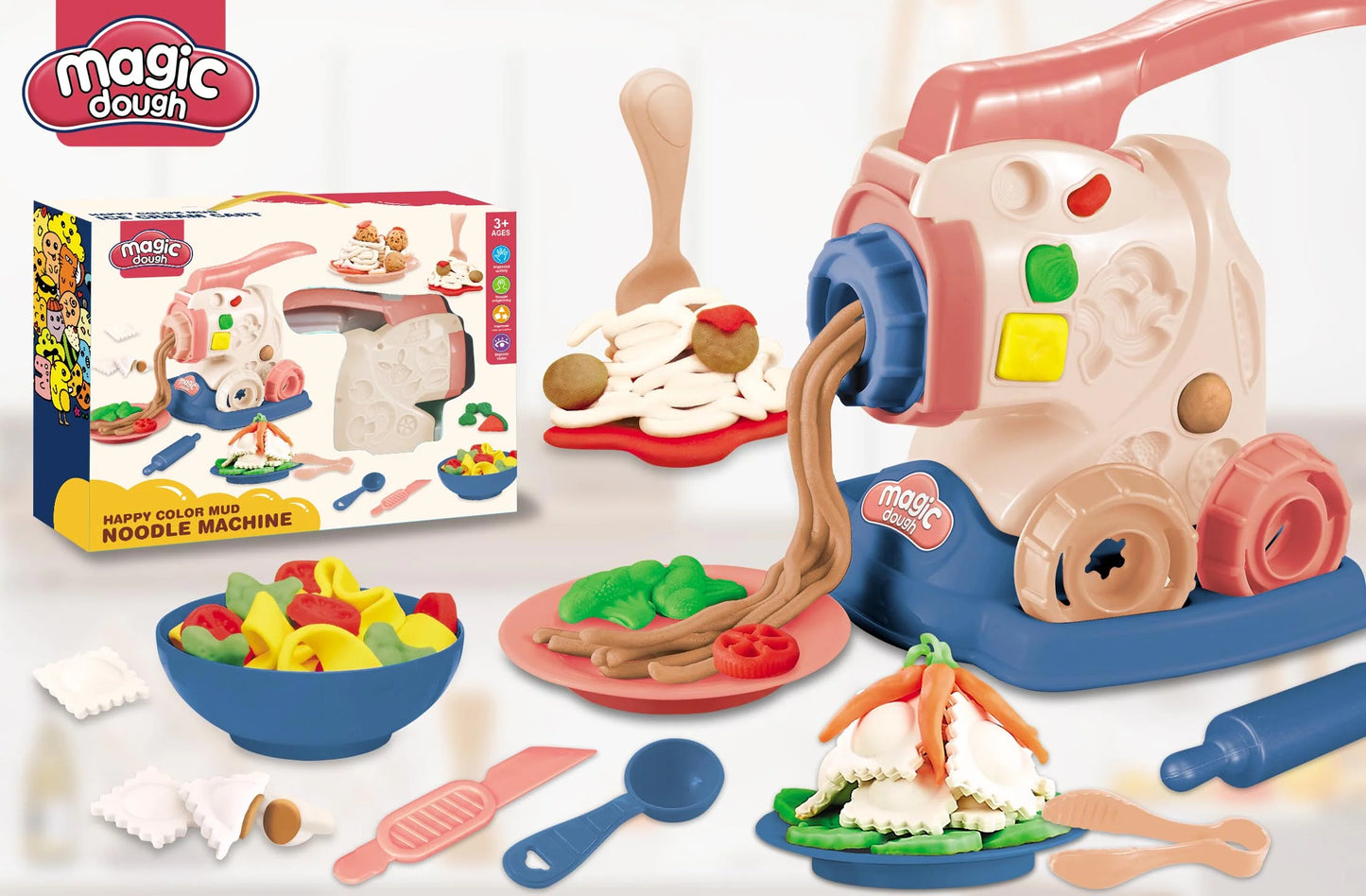 ماكينة معكرونة عجينة سحرية للأطفال – Magic Dough Noodle Machine