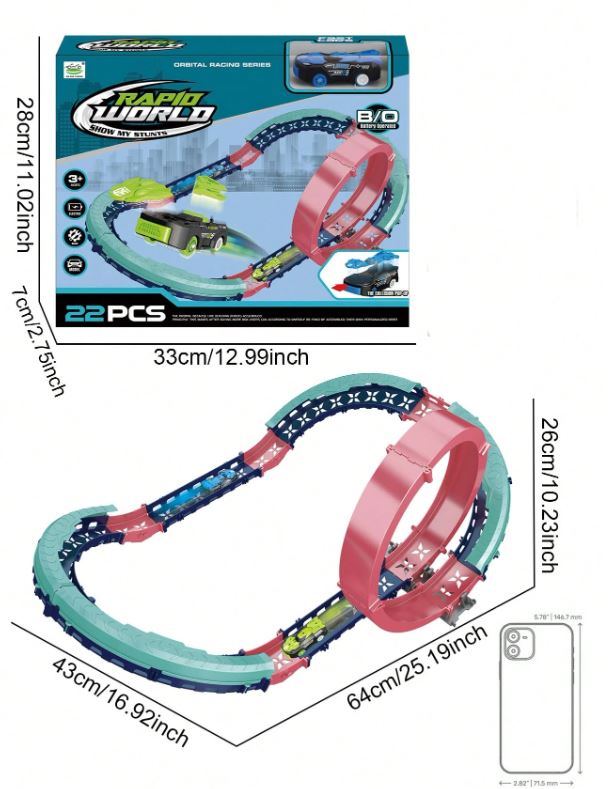 مسار سباق كهربائي – Rapid World Loop Track (22 قطعة)