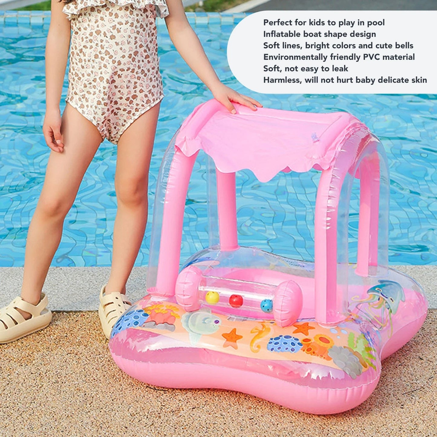 عوامة أطفال بمظلة Summer time