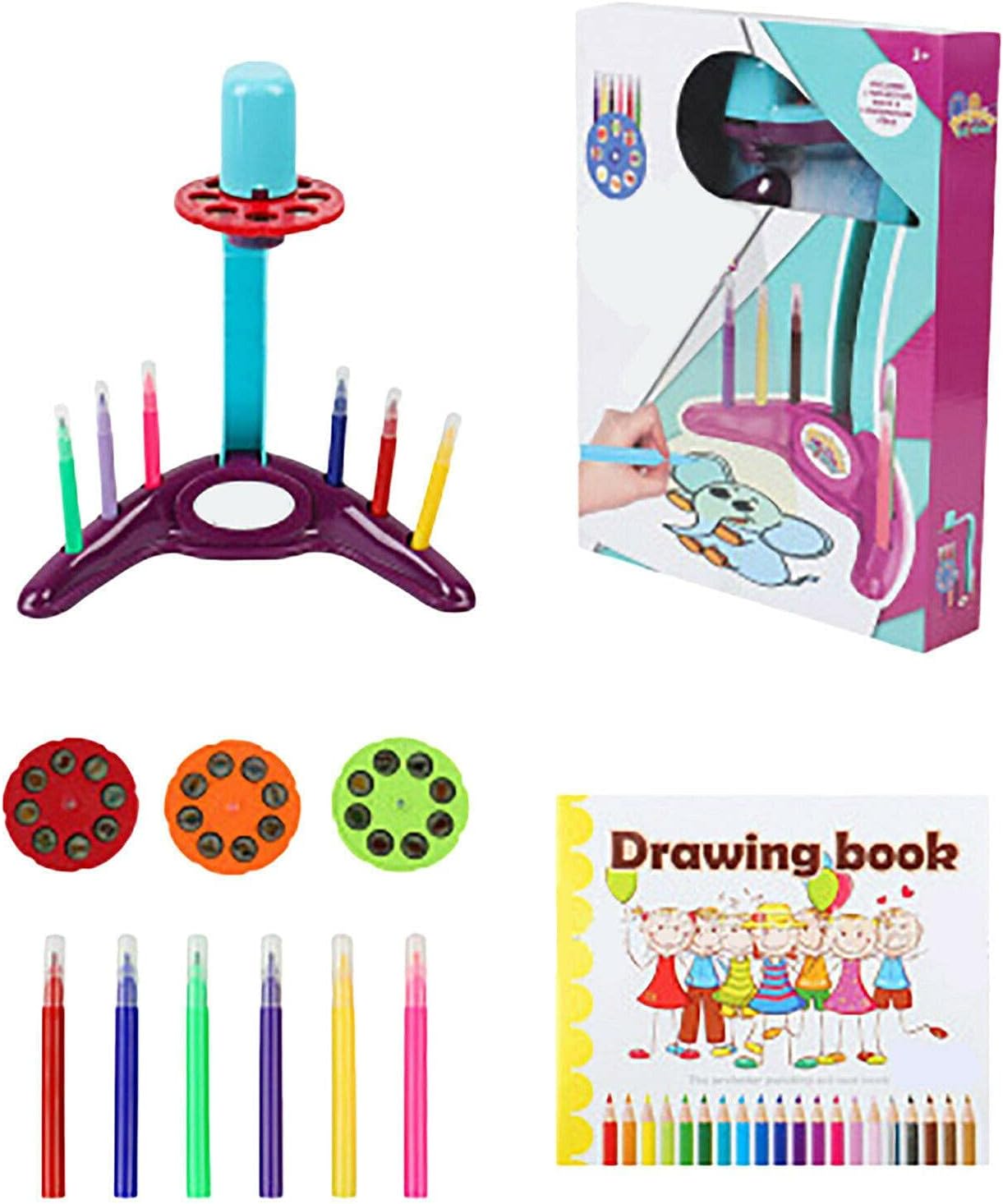 Kids Coloring Projector –🎨 جهاز الرسم الضوئي للأطفال – Projector Painting Multicolor