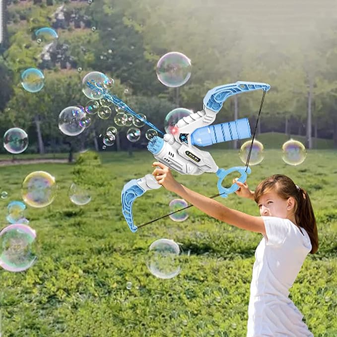 آلة فقاعات 2 في 1 بتصميم قوس وسهم لنشر المياه والفقاعات