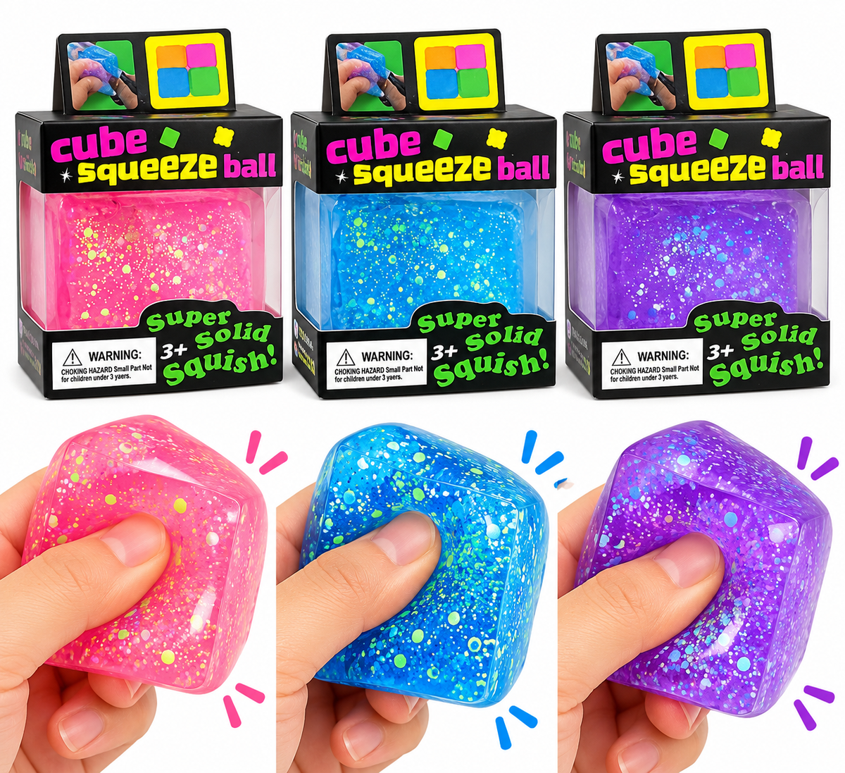 سكوشي جليتر Cube Squeeze 🧊✨
