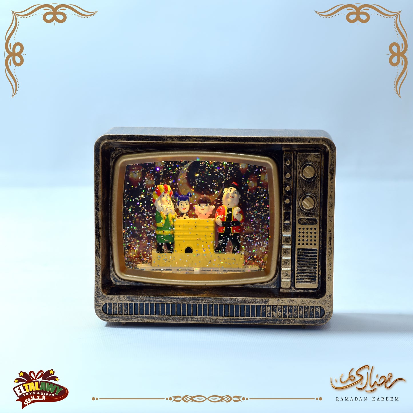 📺✨ فانوس رمضان شكل تلفزيون قديم – بالإضاءة والموسيقى ✨📺