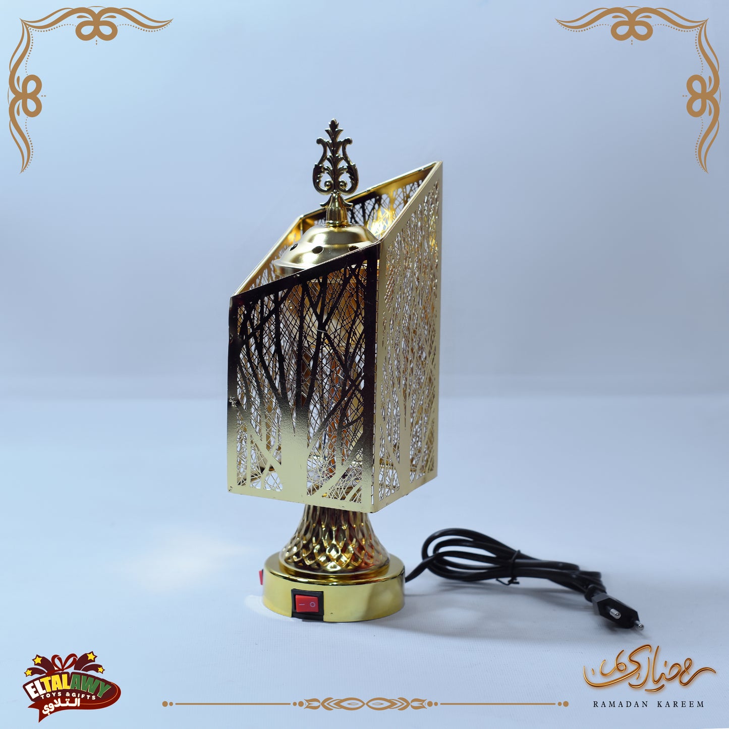 مبخرة كهرباء فاخرة بتصميم تراثي ذهبي