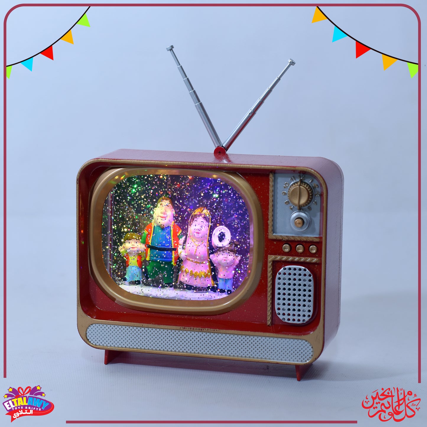 📺✨ فانوس رمضان شكل تلفزيون قديم – بالإضاءة والموسيقى ✨📺