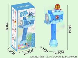 Stitch Automatic Bubble Machine with Batteries, 360° Rotation, for Endless Fun
