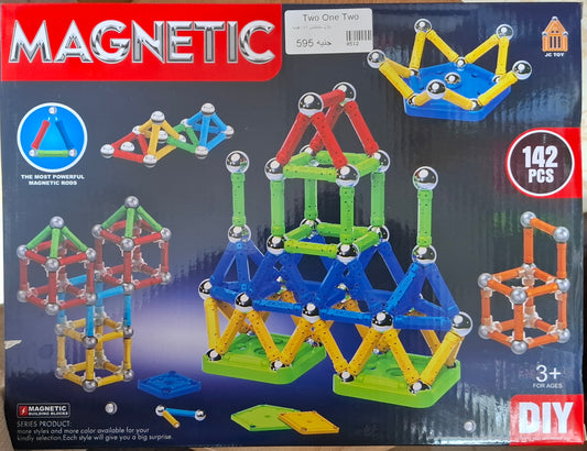 Magnetic Building Rods Set – 142 Pcs