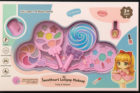 علبة مكياج للأطفال بشكل المصاصة – Sweetheart Lollipop Makeup
