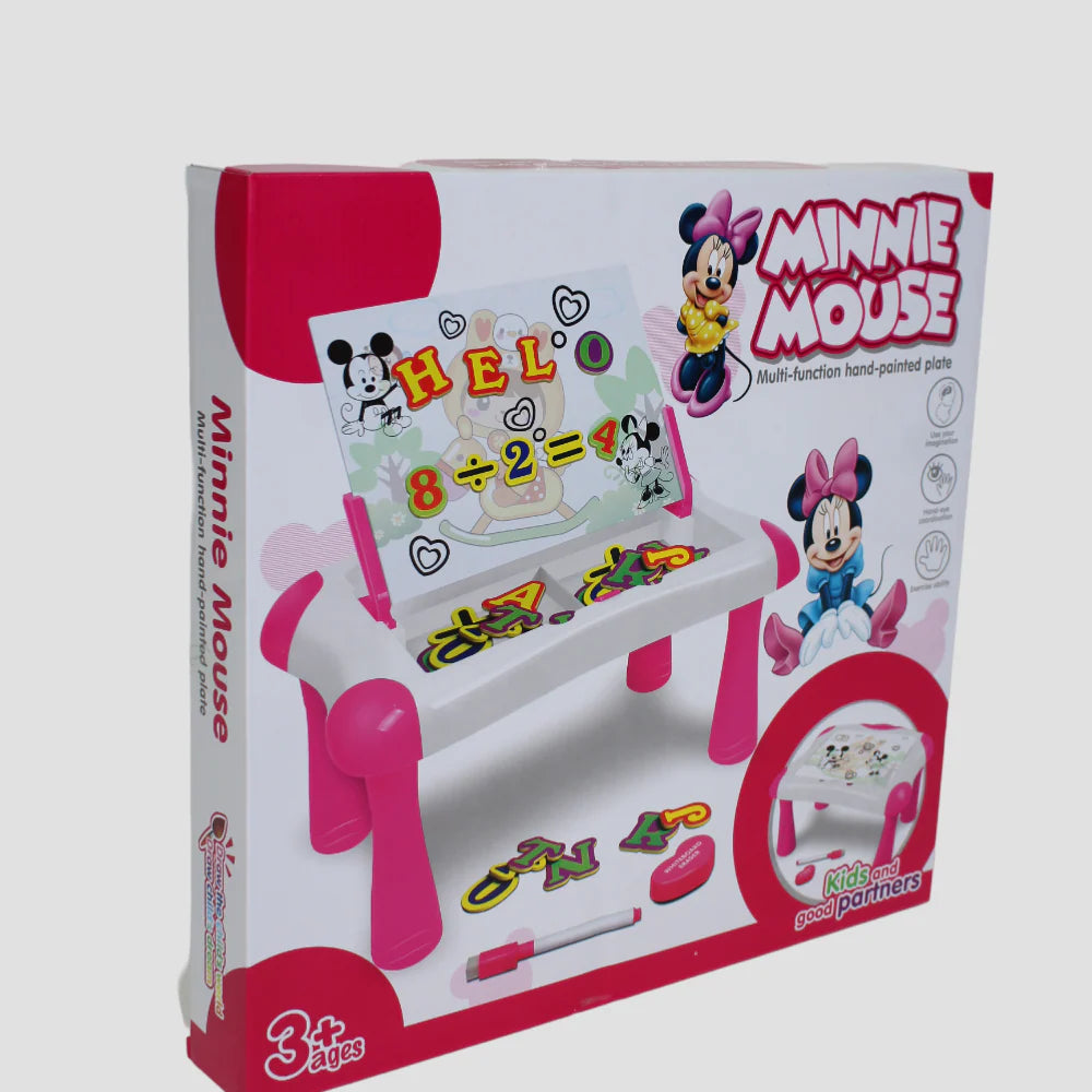 Generic Minnie Mouse Magnetic Board for Girls, Age 3 & Above, Includes Magnetic Letters & Numbers(1596)