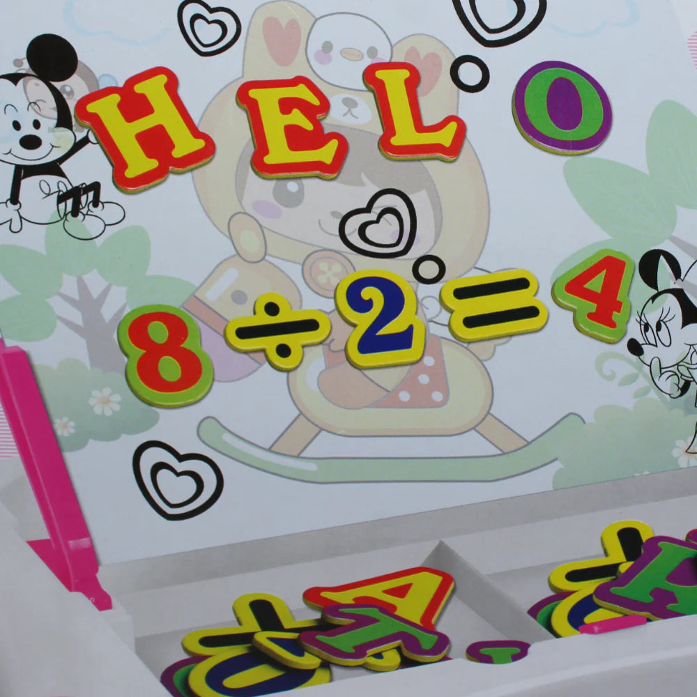 Generic Minnie Mouse Magnetic Board for Girls, Age 3 & Above, Includes Magnetic Letters & Numbers(1596)