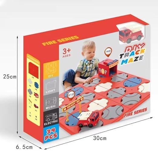 DIY Fire Truck Track Maze
