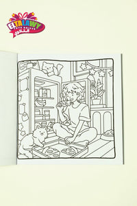 Cat & Chill Coloring Book