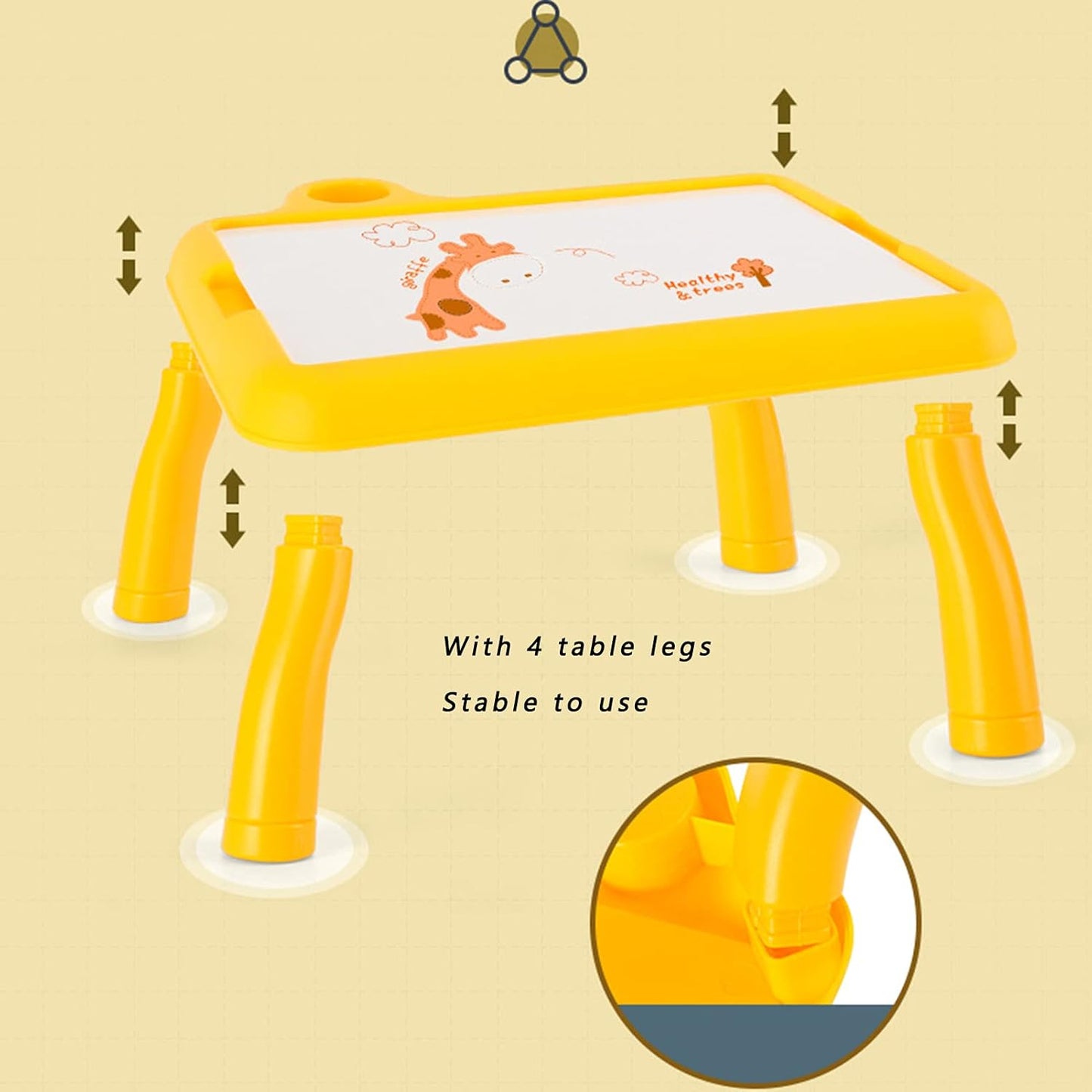 لعبة جهاز عرض للاطفال الصغار، لوحة رسم كهربائية للعبة تعليمية للاطفالTOY Projector Painting Set for Kids, Child Trace, and Draw - Led Art Drawing Projector with Light & Music (65508)