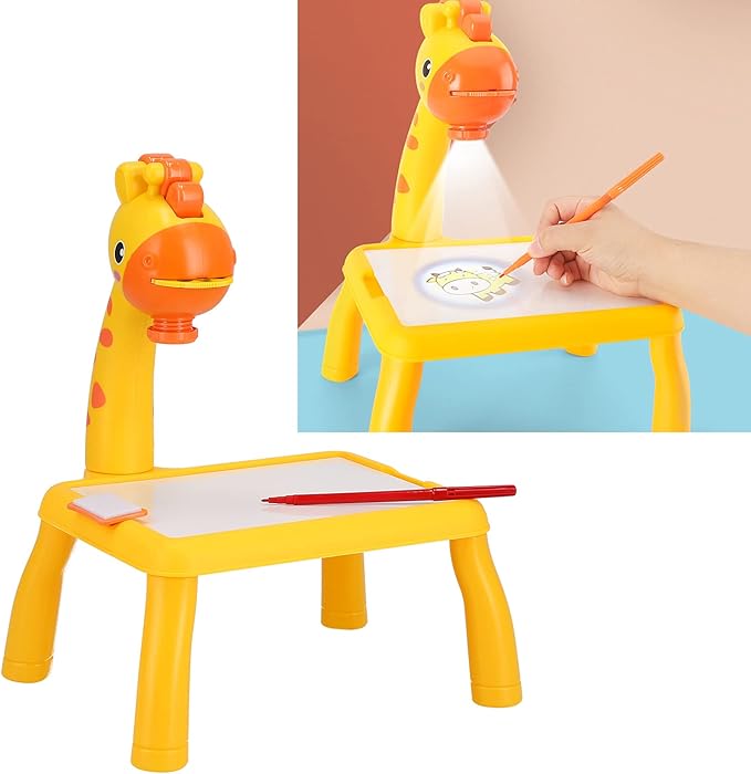 لعبة جهاز عرض للاطفال الصغار، لوحة رسم كهربائية للعبة تعليمية للاطفالTOY Projector Painting Set for Kids, Child Trace, and Draw - Led Art Drawing Projector with Light & Music (65508)