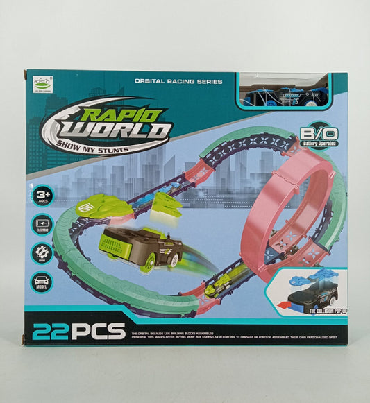 مسار سباق كهربائي – Rapid World Loop Track (22 قطعة)