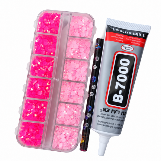 طقم تزيين Bedazzling Spark – 12 لون - بينك