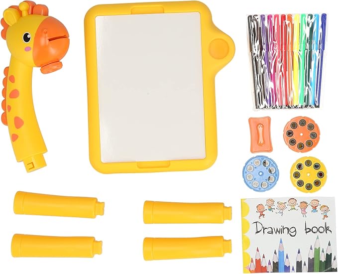 لعبة جهاز عرض للاطفال الصغار، لوحة رسم كهربائية للعبة تعليمية للاطفالTOY Projector Painting Set for Kids, Child Trace, and Draw - Led Art Drawing Projector with Light & Music (65508)