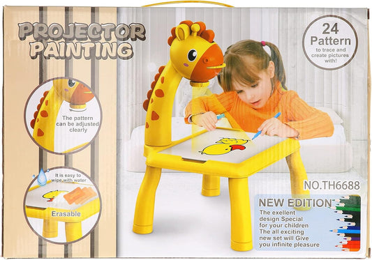 لعبة جهاز عرض للاطفال الصغار، لوحة رسم كهربائية للعبة تعليمية للاطفالTOY Projector Painting Set for Kids, Child Trace, and Draw - Led Art Drawing Projector with Light & Music (65508)