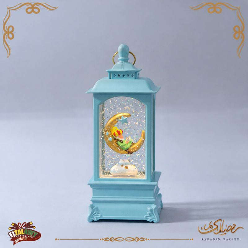 🌙✨فانوس رمضان جليتر  – إضاءة وموسيقى ✨🌙 لبني