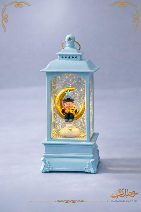 🌙✨فانوس رمضان جليتر  – إضاءة وموسيقى ✨🌙 لبني