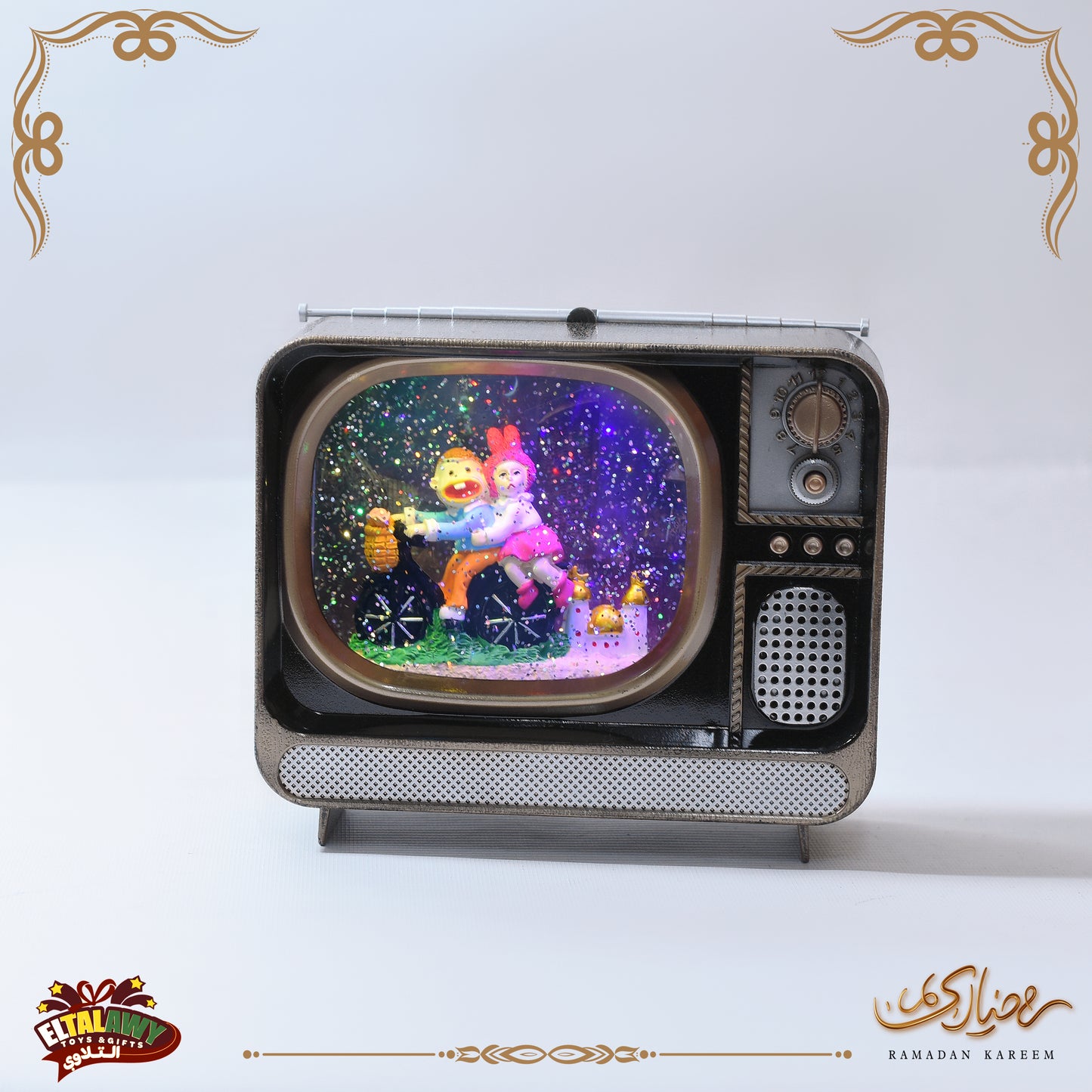 📺✨ فانوس رمضان شكل تلفزيون قديم – بالإضاءة والموسيقى ✨📺