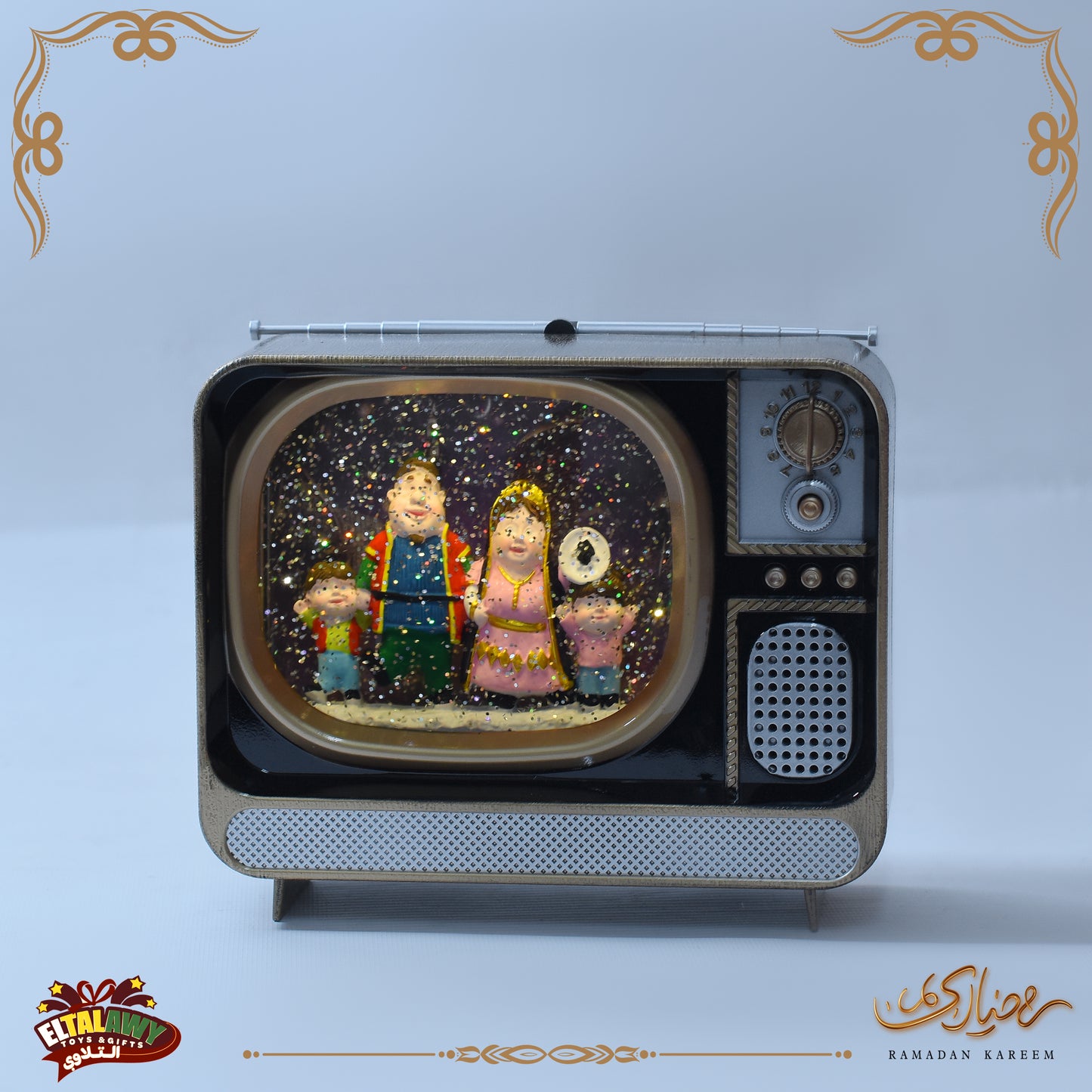 📺✨ فانوس رمضان شكل تلفزيون قديم – بالإضاءة والموسيقى ✨📺