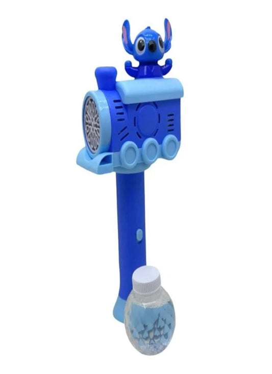 Stitch Automatic Bubble Machine with Batteries, 360° Rotation, for Endless Fun