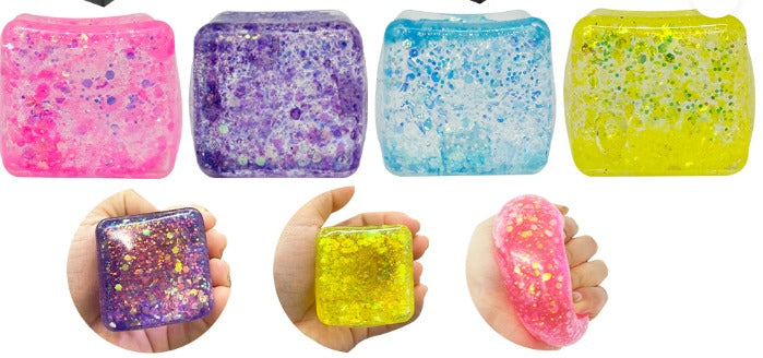 Glitter Cube Squishy ✨🧊
